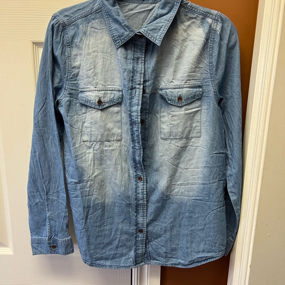 Luvamia Light Blue Denim Shirt